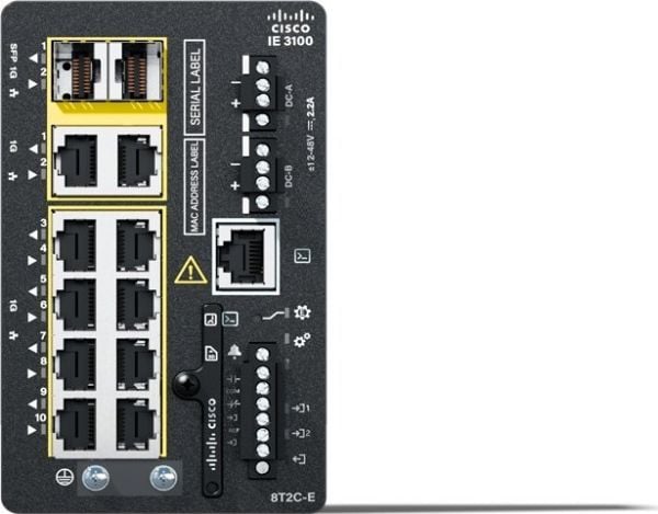 Cisco Catalyst IE3100 Rugged Series - Switch - 8 x 10/100/1000 + 2 x kombo Gigabit - DIN-skinnemonterbar