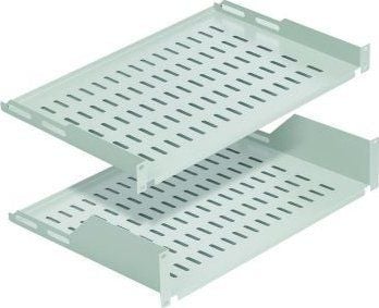 Lanview by Logon - Hylla för rack - kan monteras i skåp - svart, RAL 9005 - 1U - 19"