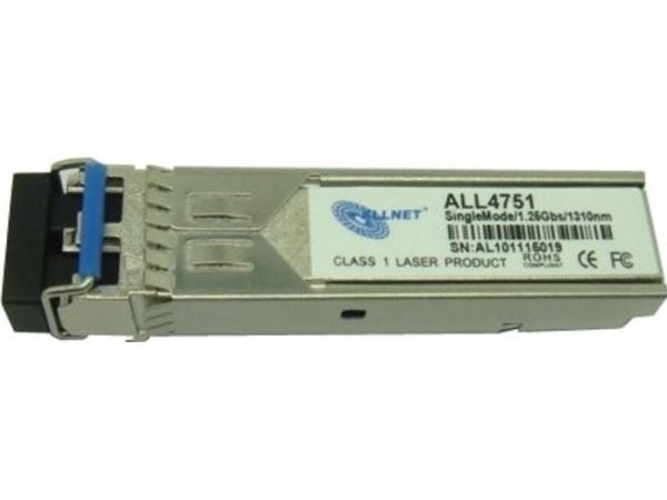 ALLNET ALL4751, LC, Enkeltmodus, 1000BASE-LX, 10 km, 1310 nm, ALLNET/3Com/Cisco/D-Link/ZyXEL/Enterasys/Lancom