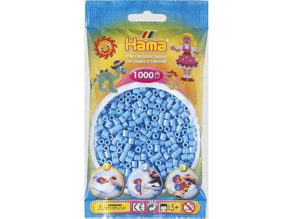 Hama midi pärlor 1000st pastellblå - Nr. 207-46