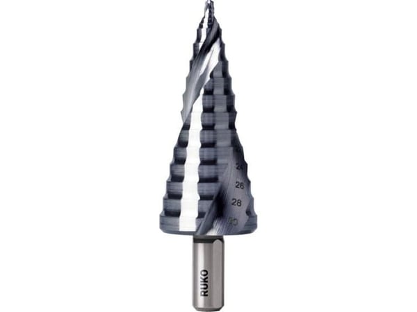 RUKO 101652P ULTIMATECUT HSS trinnbor, 1 stk., samlet lengde 94,5 mm