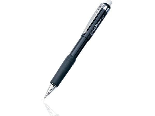 Pentel QE519A, Sort, Sort, 0,9 mm, 12 stykker, Latex