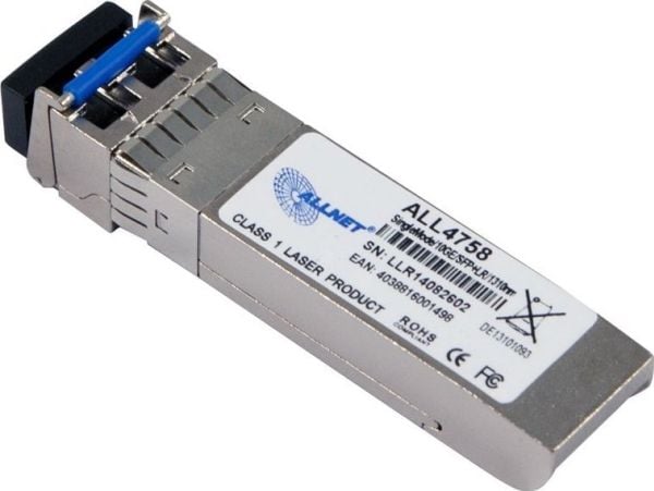 ALLNET ALL4758-INDU, Fiber optisk, 10000 Mbit/s, SFP+, LC, 9/125 µm, 10000 m