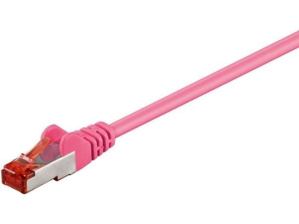 MicroConnect - Nettverkskabel - RJ-45 (hann) til RJ-45 (hann) - 20 m - SFTP, PiMF - CAT 6 - halogenfri, flertrådet - rosa