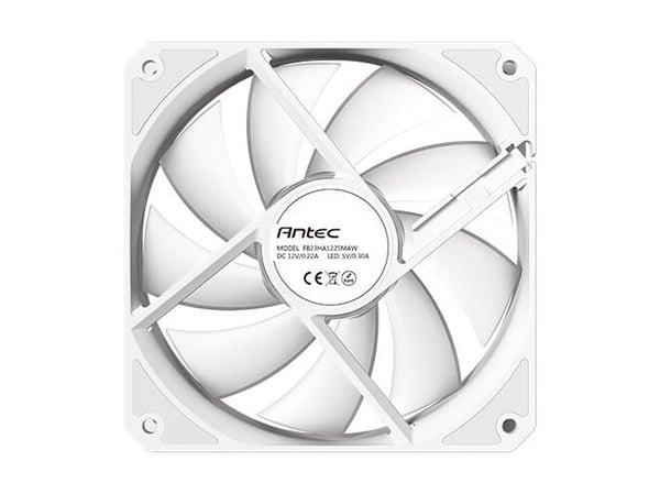 Antec P12 PWM ARGB, Vifte, 600 RPM, 1500 RPM, 26,5 sone, Hvit