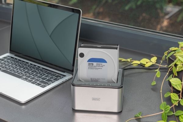 DIGITUS - HDD-dokkestasjon - brønner: 2 - 2,5" / 3,5" delt - SATA - USB 3.0