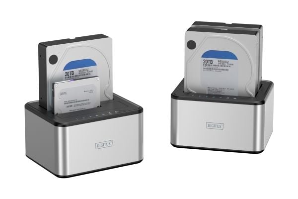 DIGITUS - HDD-dokkestasjon - brønner: 2 - 2,5" / 3,5" delt - SATA - USB 3.0