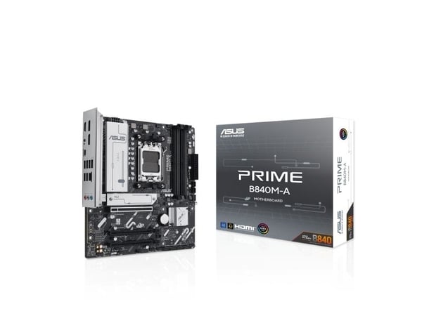 ASUS PRIME B840M-A-CSM - Hovedkort - micro ATX - Socket AM5 - AMD B840 Chipset - USB-C 3.2 Gen 1, USB 3.2 Gen 1 - 2.5 Gigabit LAN - innbygd grafikk...