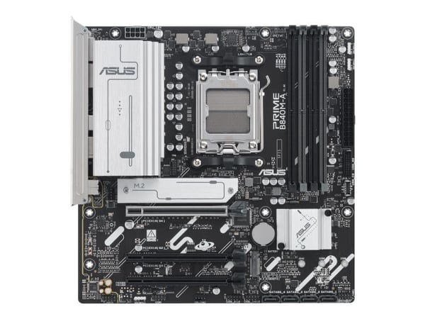 ASUS PRIME B840M-A-CSM - Hovedkort - micro ATX - Socket AM5 - AMD B840 Chipset - USB-C 3.2 Gen 1, USB 3.2 Gen 1 - 2.5 Gigabit LAN - innbygd grafikk...
