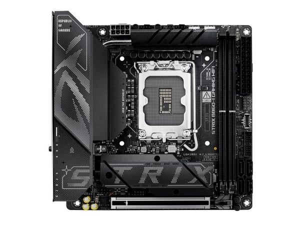 ASUS ROG STRIX B860-I GAMING WIFI - Hovedkort - mini-ITX - LGA1851-sokkel - B860 Chipset - USB4, USB 3.2 Gen 2, USB-C 3.2 Gen 2x2, USB 3.2 Gen 1 - ...