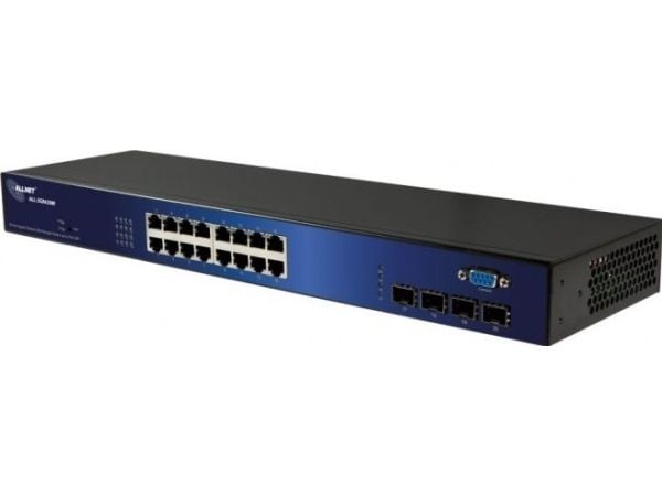 ALLNET ALL-SG8420M, Håndtert, L2, Gigabit Ethernet (10/100/1000), Full tosidig, Rack-montering, 19U