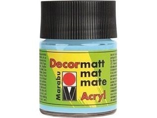 Marabu Decormatt Akryl, 50 ml, Blå, Matt, Flaske, Vannavvisende