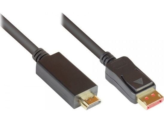 Alcasa DP14-HDMI3, 3 m, DisplayPort, HDMI, Hankjønn, Hankjønn, Rett