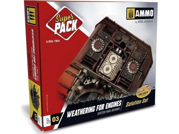 Vallejo Ammo Super Pack - Weathering for Engines Solution Set