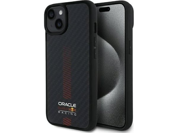 Red Bull Red Bull Red Bull Carbon Powerbar MagSafe-deksel til iPhone 14 Svart