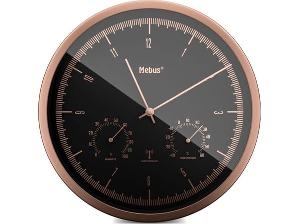 Mebus radioveggur med termo-hygrometer Mebus 19778