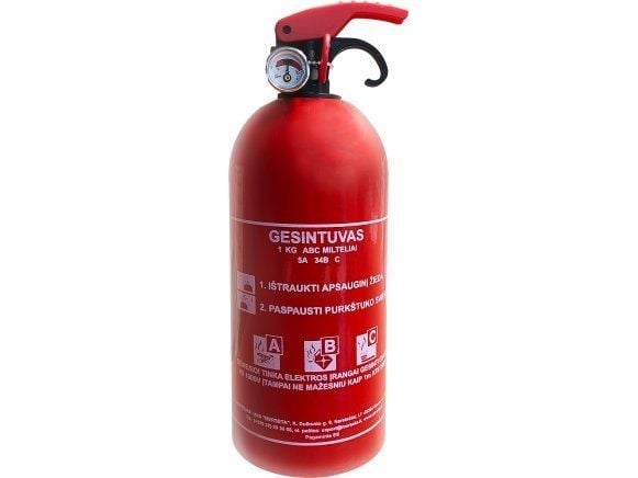 Reinold Max 1 kg ABC pulverbrannslukker med manometer