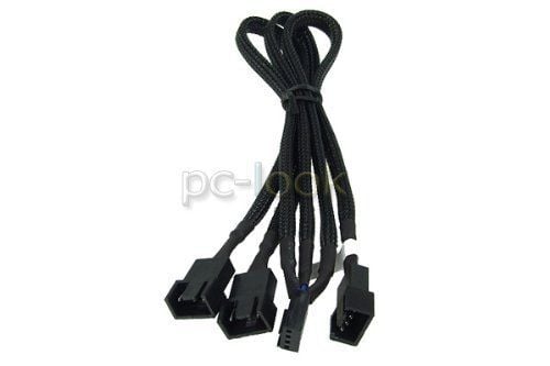 Phobya 4Pin PWM - 3x 4Pin PWM 30cm, Molex (4-pin), Molex (4-pin), Hanstik, Hunstik, 90°, lajittelu
