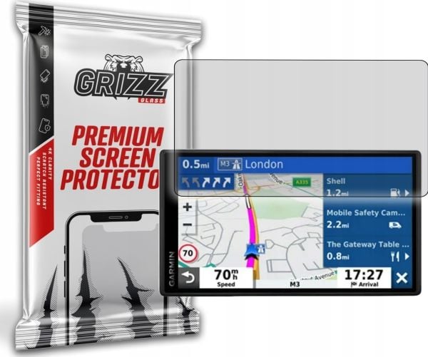 Etui til navigasjon GrizzGlass matt folie PaperScreen til Garmin DriveSmart 55 Live Traffic