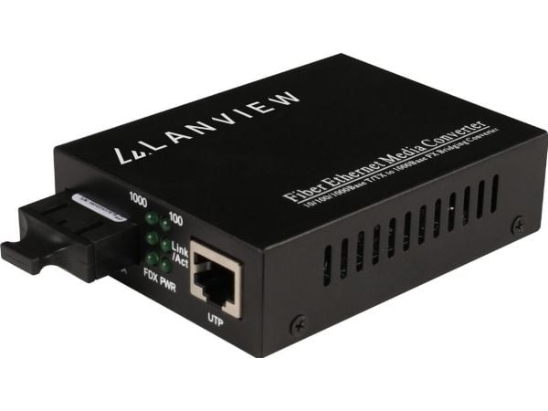 Lanview - Fibermedieomformer - 1GbE - 10Base-T, 100Base-TX, 1000Base-T, 1000Base-SX, 1000Base-LX, 1000Base-LH, 1000Base-EX, 1000Base-ZX - RJ-45 / S...