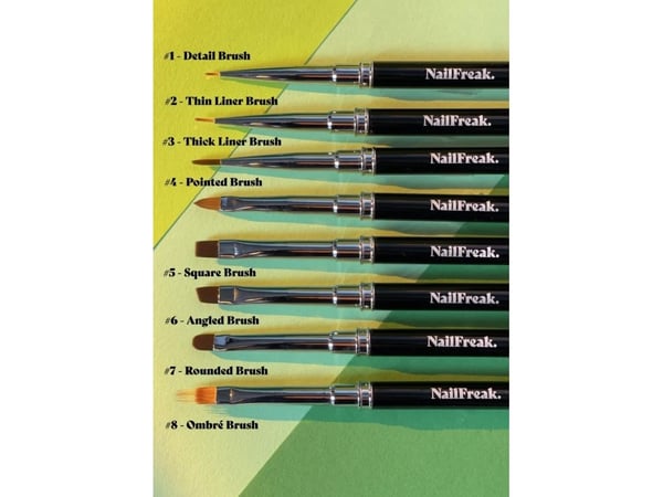 NailFreak penselsæt m/8 pensler