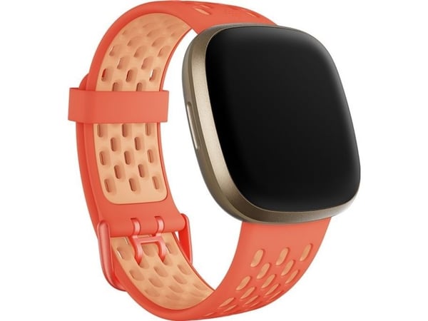 Fitbit FB174SBCRPKL, Band, Smartklokke, Oransje, Rosa, Fitbit, Sense & Versa 3, Aluminium, Silikon