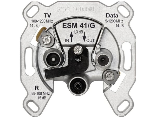 KATHREIN ESM 41/G - Pistorasia - uppoasennettava - F-liitin, IEC-liitin X 2