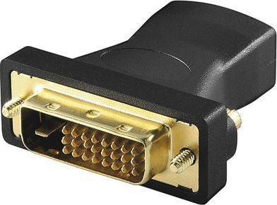 Alcasa HDMI - DVI F/M, DVI, HDMI, Sort