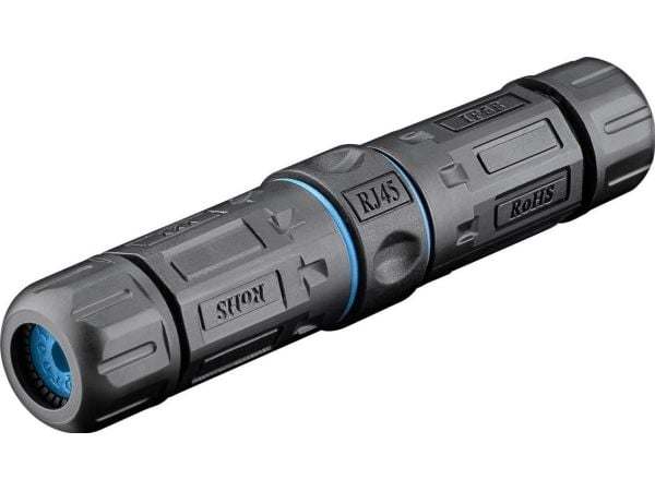 Lanview - Verkkoliitin - RJ-45 (naaras) - RJ-45 (naaras) - 1,45 mm - S/FTP - CAT 6a - IEEE 802.3at