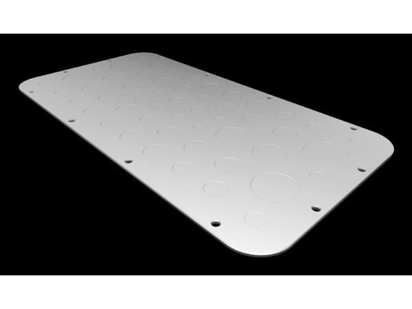 Rittal metallflensplate AX metr. Forpreget størrelse 7 436x221mm
