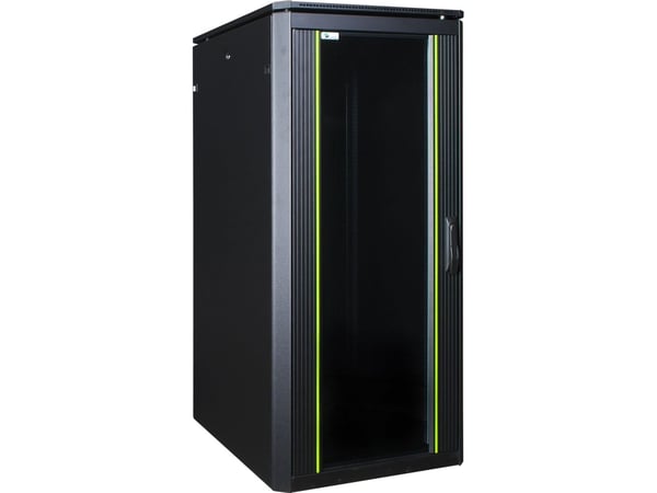 Lanview by Logon Data Line - Rack skap - 600 x 800 mm, datalinje - fritt stående - svart - 26U - 19"