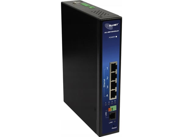 ALLNET 172755, Nettverksbro, 100 Mbit/s, Ethernet/bredbåndsforbindelse, Svart