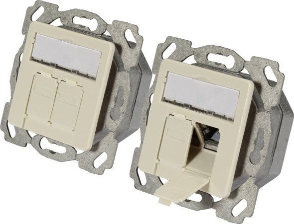 EFB Elektronik ET-25133.1V1, 2 x RJ-45, 6a, Valkoinen