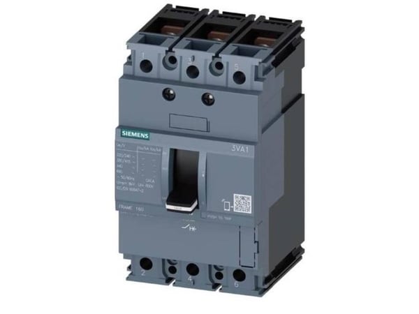 Siemens 3VA1150-4ED32-0AA0 Strömbrytare 1 st Inställningsområde (ström): 50 - 50 A Kopplingsspänning (max.): 690 V/AC (B x H x D) 76,2 x 130 x 70 mm