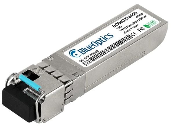 BlueOptics BO04Q27640D-BO, Fiber optisk, 25000 Mbit/s, SFP28, LC, BX-U, 1270 nm