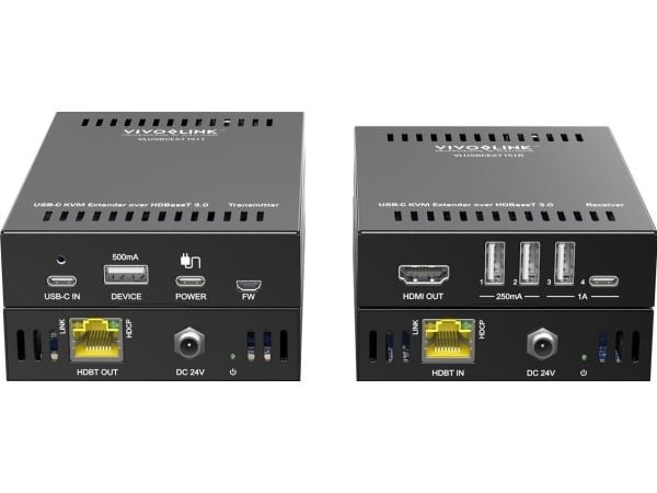 Vivolink VLUSBCEXT151, Ledningsført, 70 m, Cat6a, 4K@60Hz 4:4:4:4, Lajittelu, Linkki
