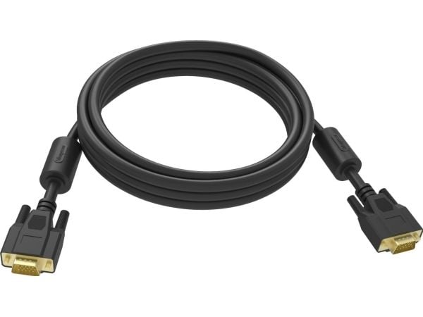 Vision Professional - VGA-kabel - HD-15 (VGA) (hann) til HD-15 (VGA) (hann) - 10 m - tommelskruer - svart