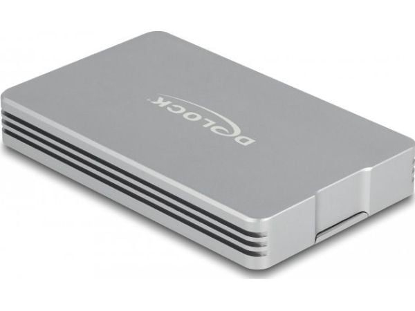 Delock - Drevkabinett - M.2 - M.2 NVMe Card - Thunderbolt 3, Thunderbolt 4, USB4 - sølv