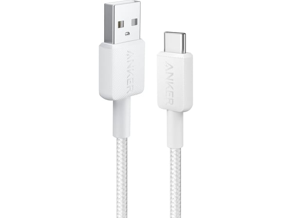Anker 322 USB-A/USB-C 1.8m valkoinen
