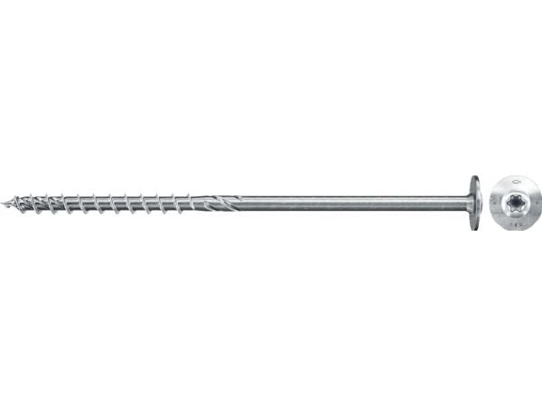 Fischer 566334, Skru, Sinkbelagt stål, Tre, Zink, Delgjenge, Flange head