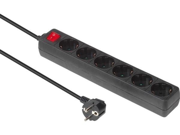 Microconnect MC-GRU00615BS, 1,5 m, Sisätila, Tyyppi F, Tyyppi F, musta, RoHS, CE