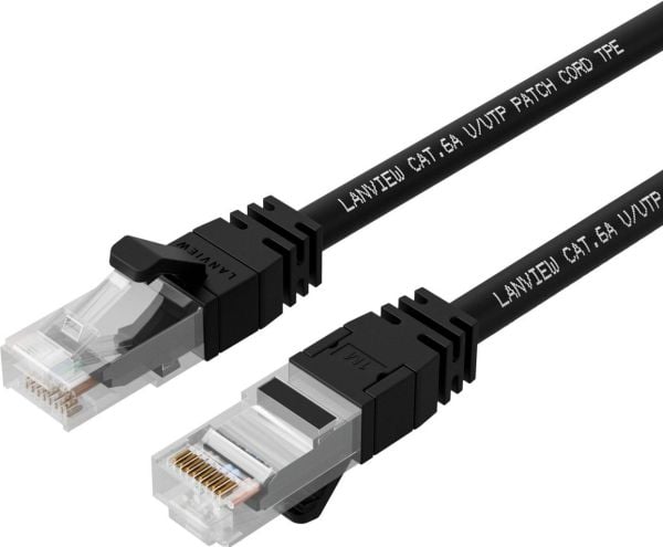 Lanview SmartClick - Nettverkskabel - RJ-45 (hann) til RJ-45 (hann) - 7.5 m - 5 mm - S/FTP - CAT 6a - halogenfri, formstøpt, uten hindringer, 10 Gi...