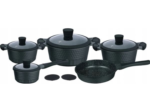 Zilner grytset med marmorerad yta 11 delar ZILNER ZL-8514
