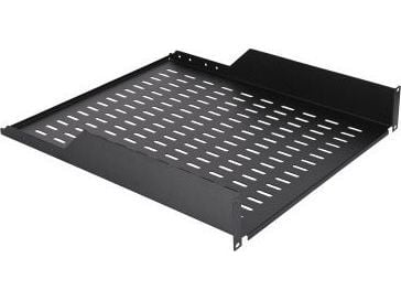 Lanview by Logon - Hylla för rack - depth 550 mm - svart, RAL 9005 - 2U - 19"