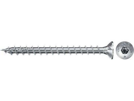 Fischer 670265, Skru, Metall, Tre, Generell nytte, Full tråd, Flathode