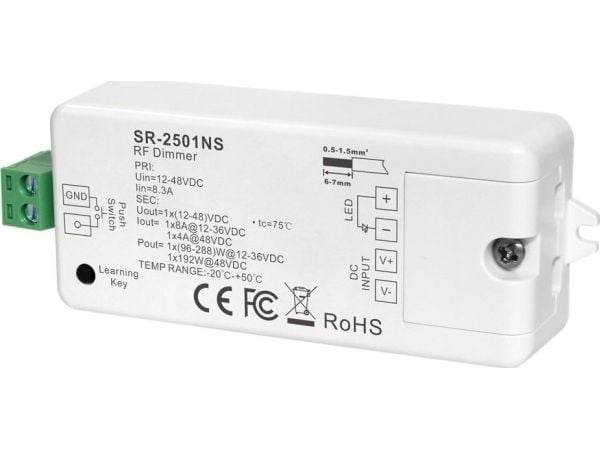 Sunricher LED Strip Control System-mottaker 12-36V 1X8A SR-2501NS