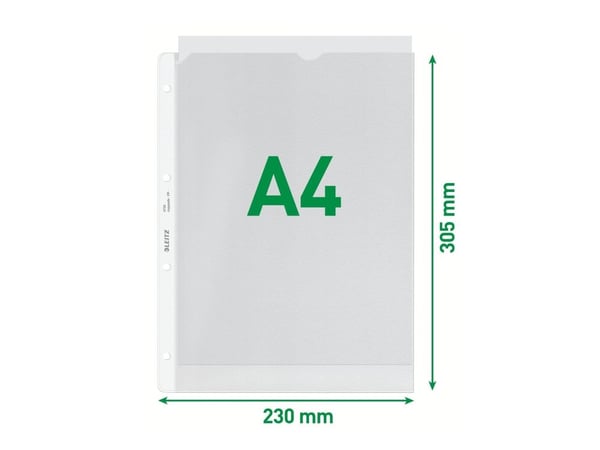Leitz 47200003, A4, Läpinäkyvä, Polypropeeni (PP), 230 mm, 305 mm, 20 g
