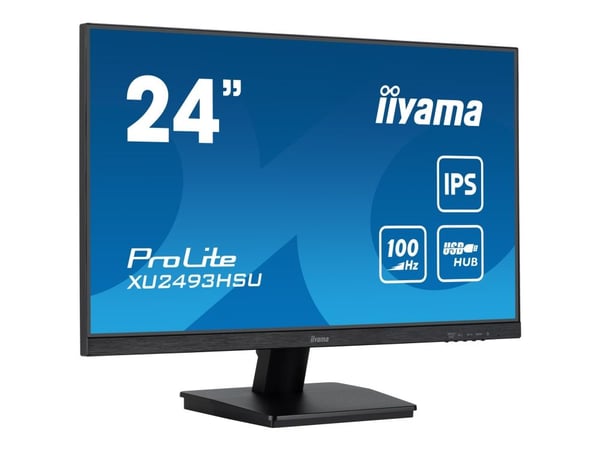 iiyama ProLite XU2493HSU-B7 - LED-skjerm - 24" (23.8" synlig) - 1920 x 1080 Full HD (1080p) @ 100 Hz - IPS - 300 cd/m² - 1300:1 - 1 ms - HDMI, Disp...