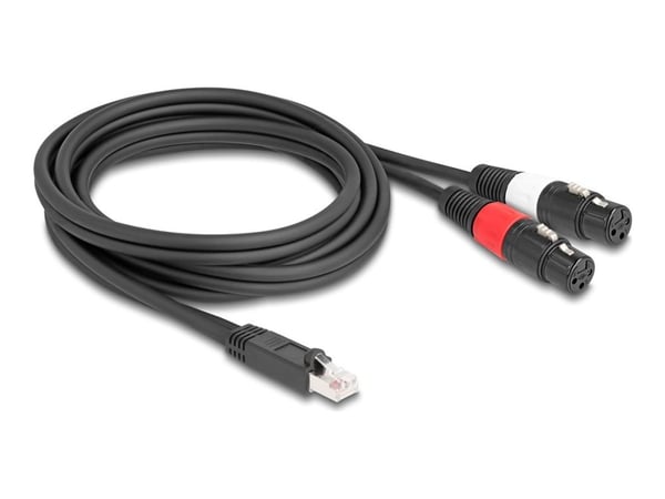 Delock - DMX-kabel - RJ-45 hann til XLR3 hunn - 2 m - svart Delock - DMX-kabel - RJ-45 hann til XLR3 hunn - 2 m - svart