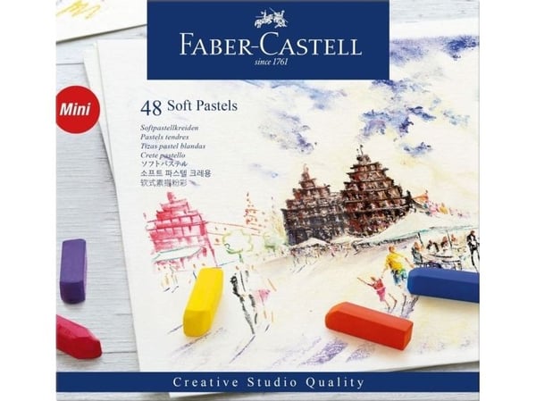 Faber-Castell Creative Studio Mini - Fargeblyant - myk pastell - assorterte farger (en pakke 48)